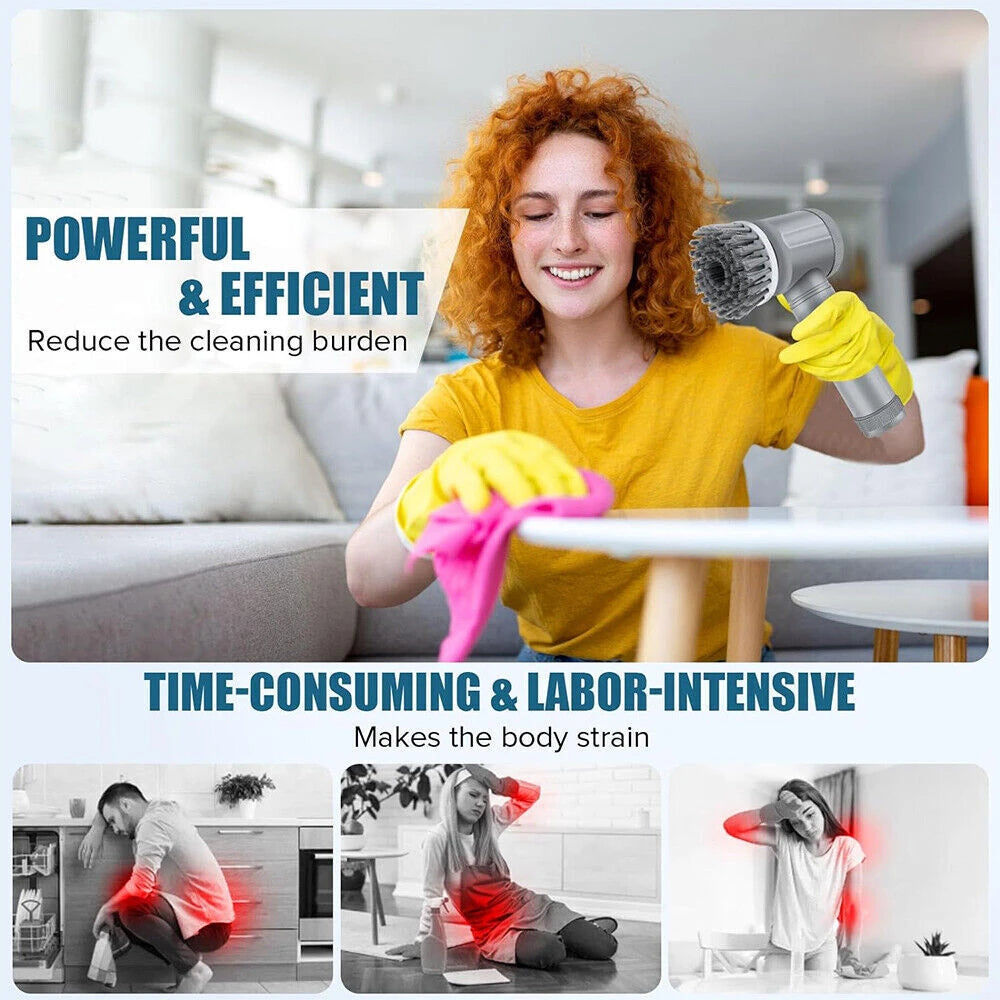 Kabellose Reinigungsbürste — Turbo-Scrubber, Wiederaufladbar