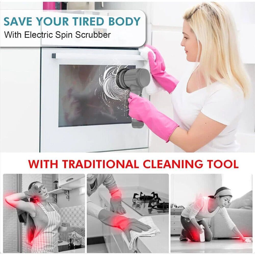 Kabellose Reinigungsbürste — Turbo-Scrubber, Wiederaufladbar