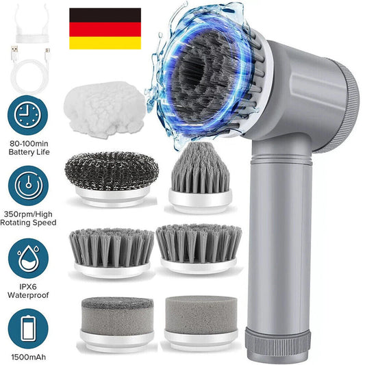 Kabellose Reinigungsbürste — Turbo-Scrubber, Wiederaufladbar