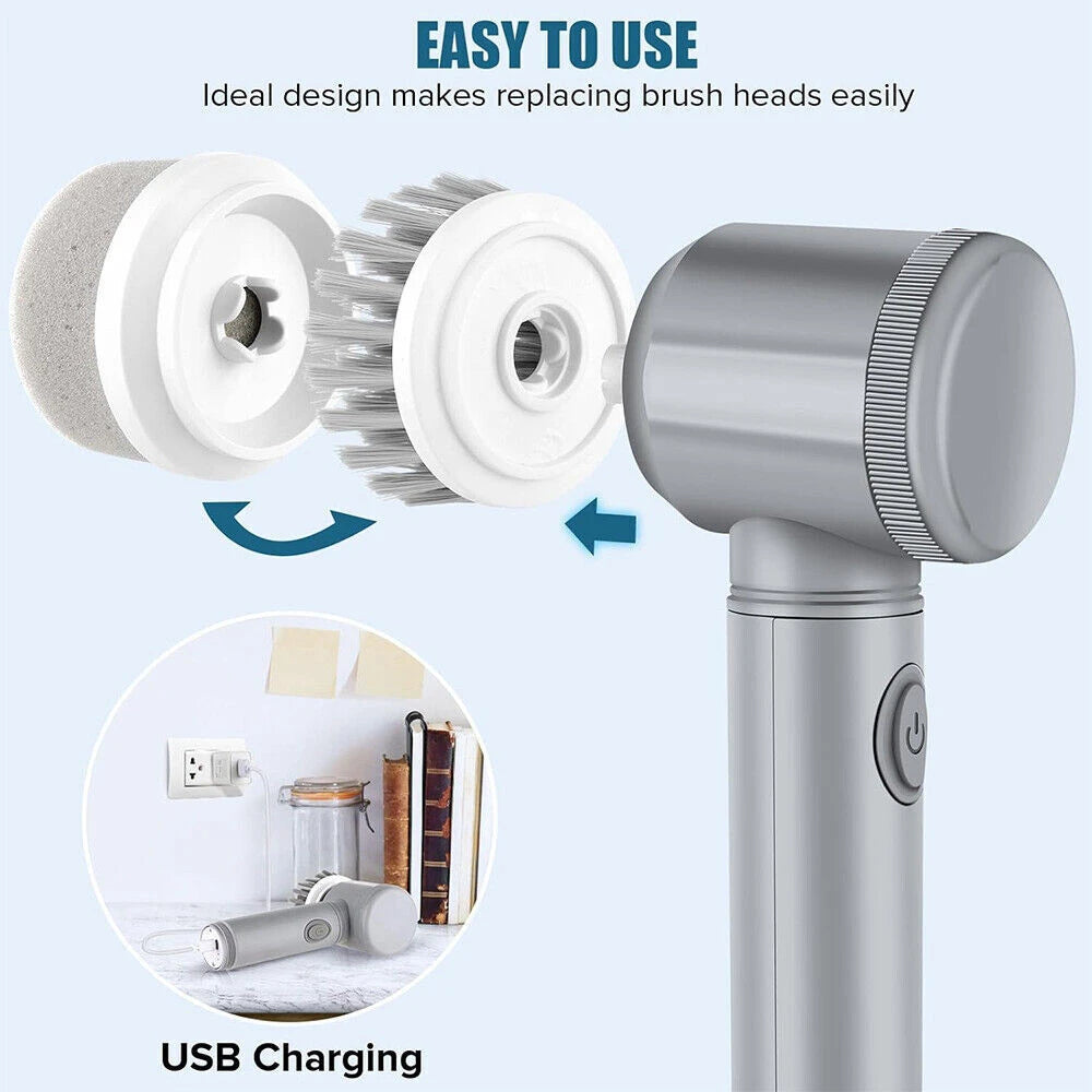 Kabellose Reinigungsbürste — Turbo-Scrubber, Wiederaufladbar
