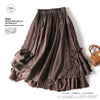 Japanischer Leinen-Rock im Mori-Girl-Stil