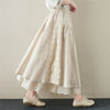Japanischer Leinen-Rock im Mori-Girl-Stil