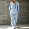 Herren Leinen-Set — Hoodie & Hose, Loose Fit
