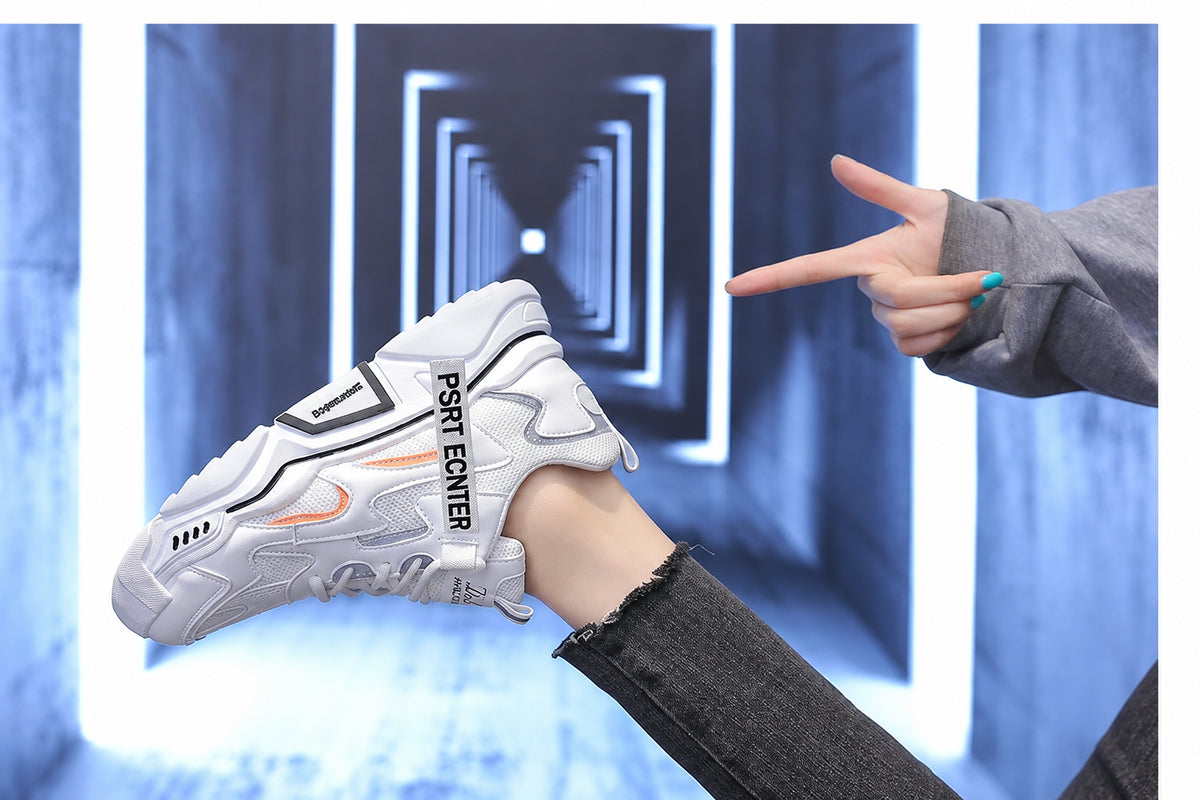 Damen Plateau-Sneaker Vintage