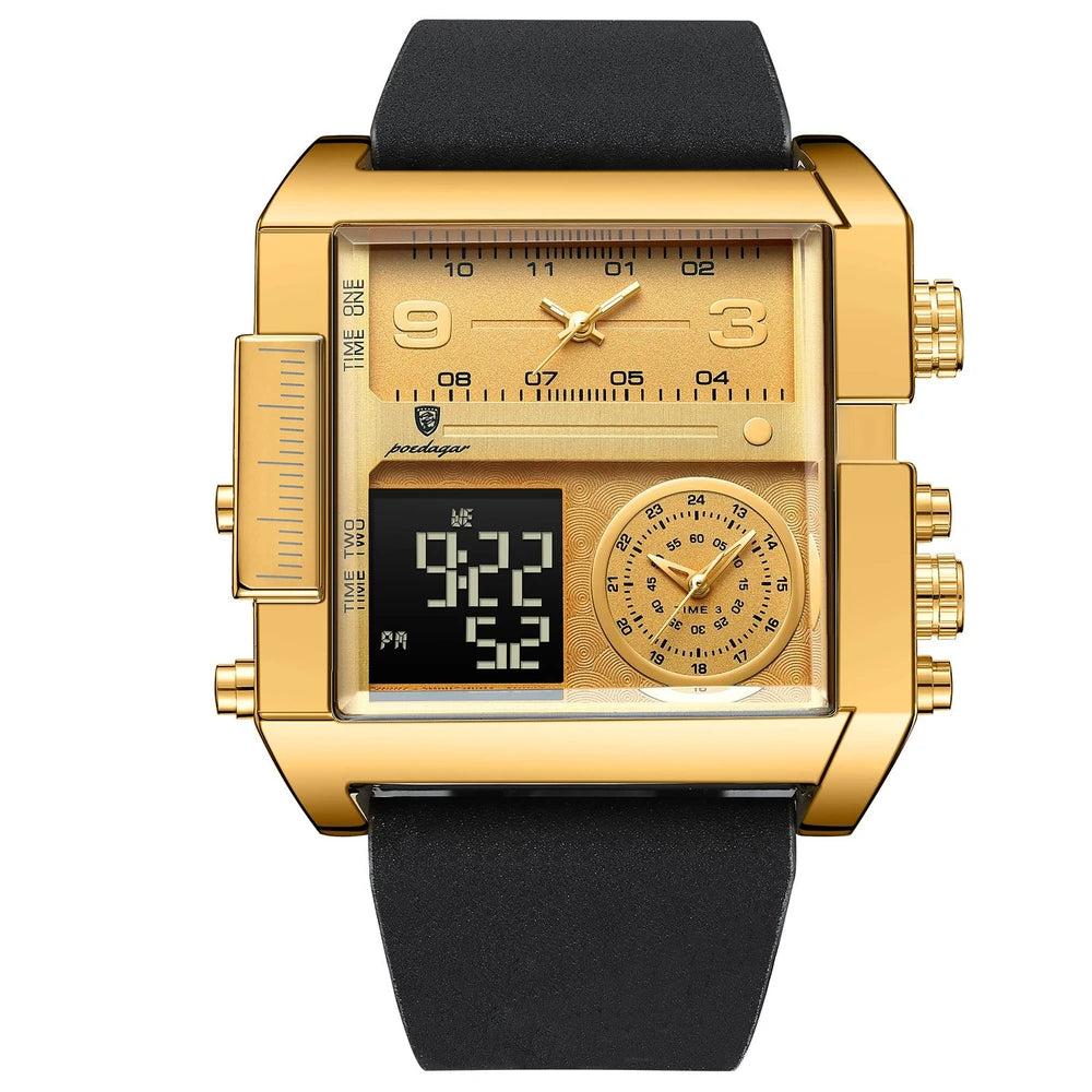 Herren Digital-Analog Quarzuhr — Wasserdicht bis 50m