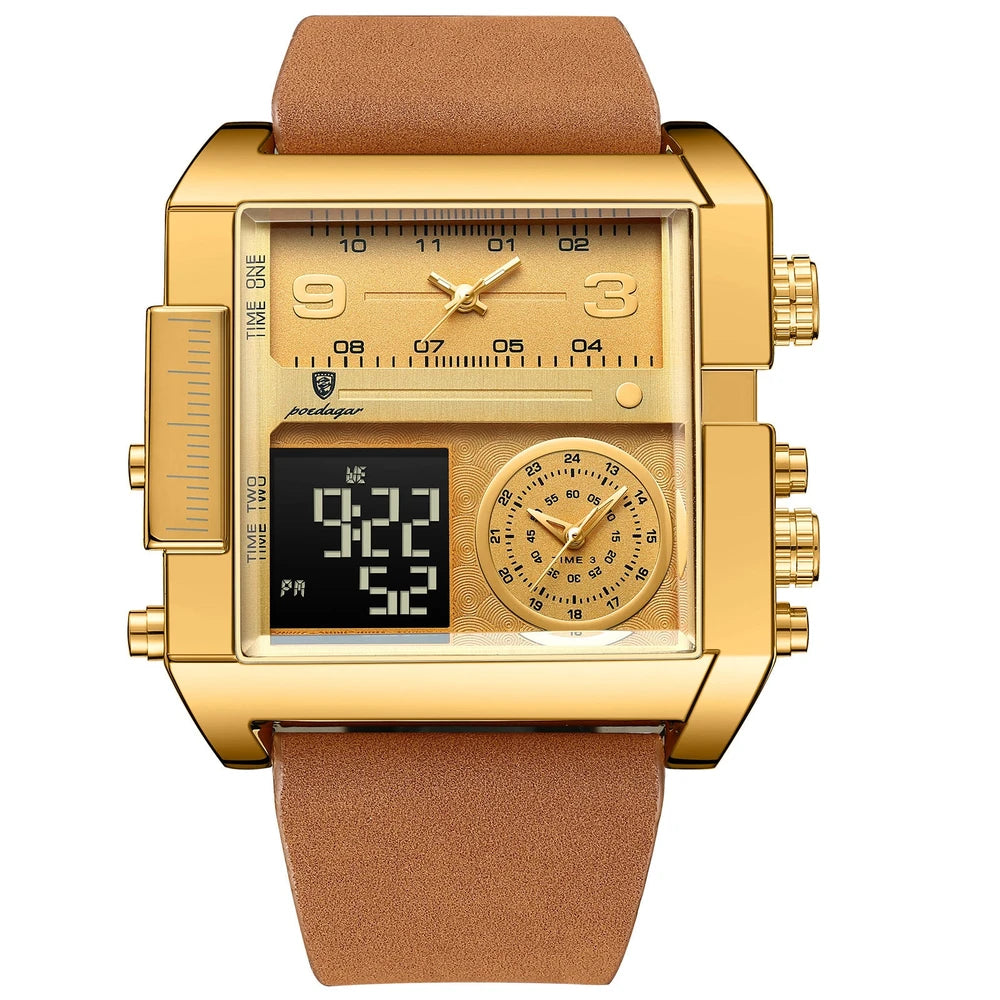 Herren Digital-Analog Quarzuhr — Wasserdicht bis 50m