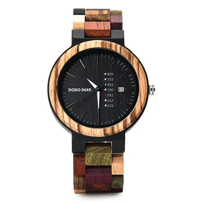 Partneruhr aus Holz mit Datum