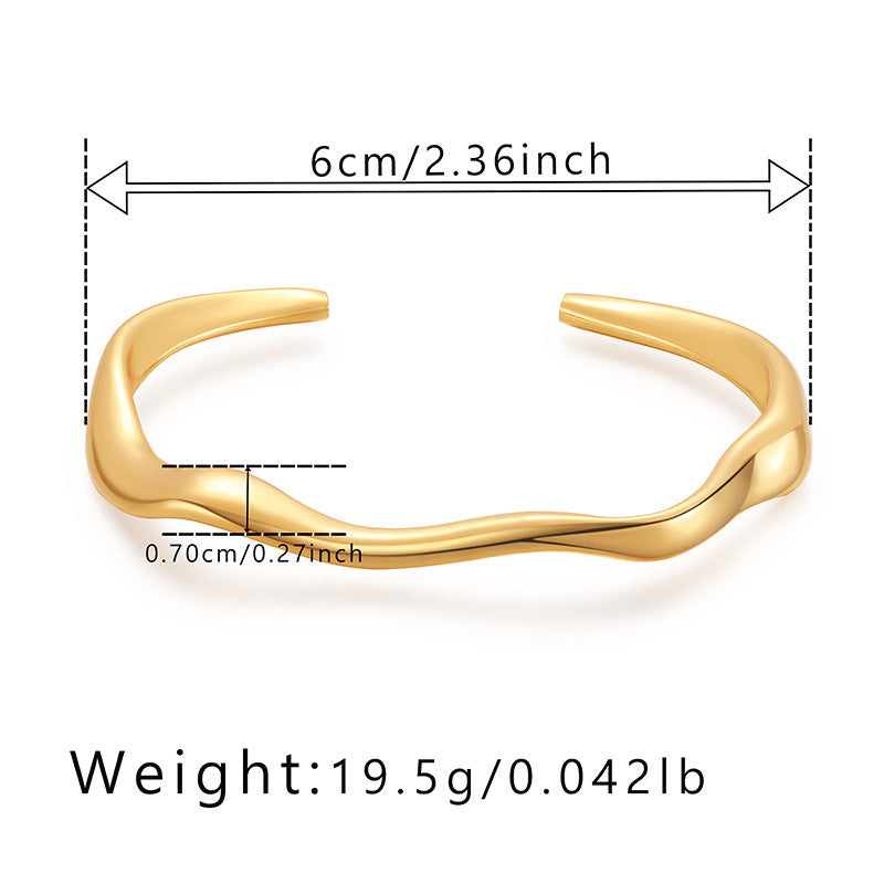 Armband mit Twisted-Wire-Design — 18K Vergoldet