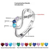 Ring mit Zirkonia — Unendlichkeitssymbol, Vergoldet