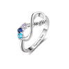 Ring mit Zirkonia — Unendlichkeitssymbol, Vergoldet