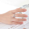 Ring mit Zirkonia — Unendlichkeitssymbol, Vergoldet