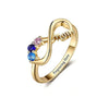 Ring mit Zirkonia — Unendlichkeitssymbol, Vergoldet
