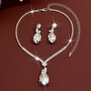 Schmuckset mit Strass — Herz-Halskette & Ohrringe