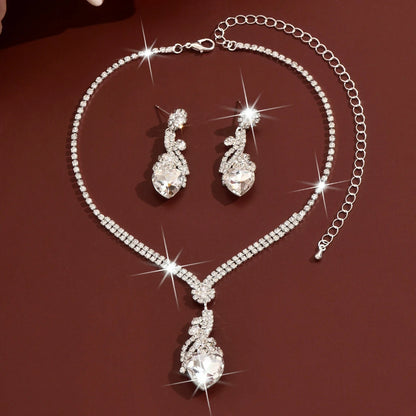 Herz-Schmuckset mit Strass