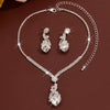 Schmuckset mit Strass — Herz-Halskette & Ohrringe