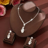 Schmuckset mit Strass — Herz-Halskette & Ohrringe