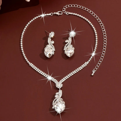 Herz-Schmuckset mit Strass