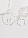 4-teiliges Schmuckset mit Zirkonia — Elegant für besondere Anlässe