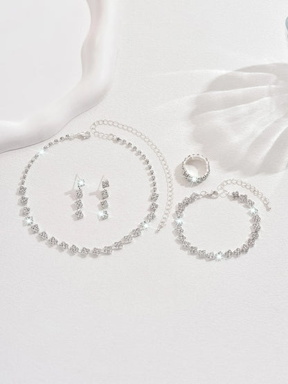 Zirkonia-Schmuckset 4-teilig