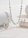 4-teiliges Schmuckset mit Zirkonia — Elegant für besondere Anlässe