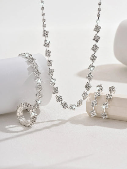 Zirkonia-Schmuckset 4-teilig