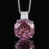 3-teiliges Schmuckset mit Zirkonia — Rosé, Blumendesign