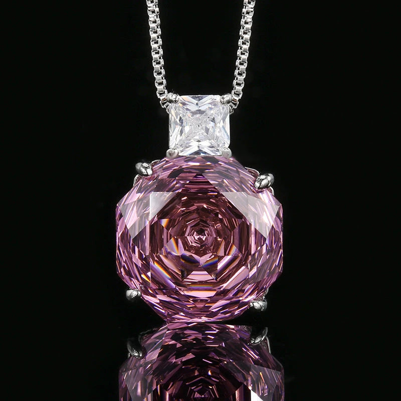3-teiliges Schmuckset mit Zirkonia — Rosé, Blumendesign