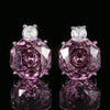 3-teiliges Schmuckset mit Zirkonia — Rosé, Blumendesign