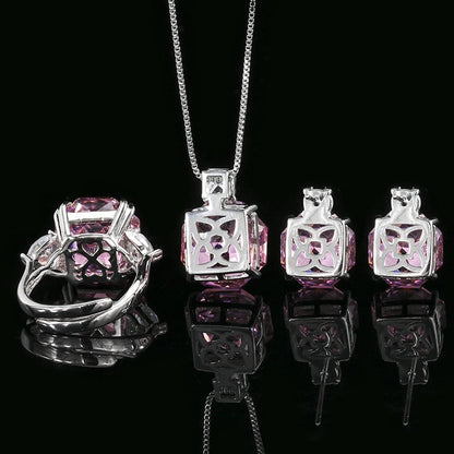 Rosé Schmuckset 3-teilig Blume