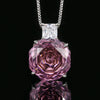 3-teiliges Schmuckset mit Zirkonia — Rosé, Blumendesign