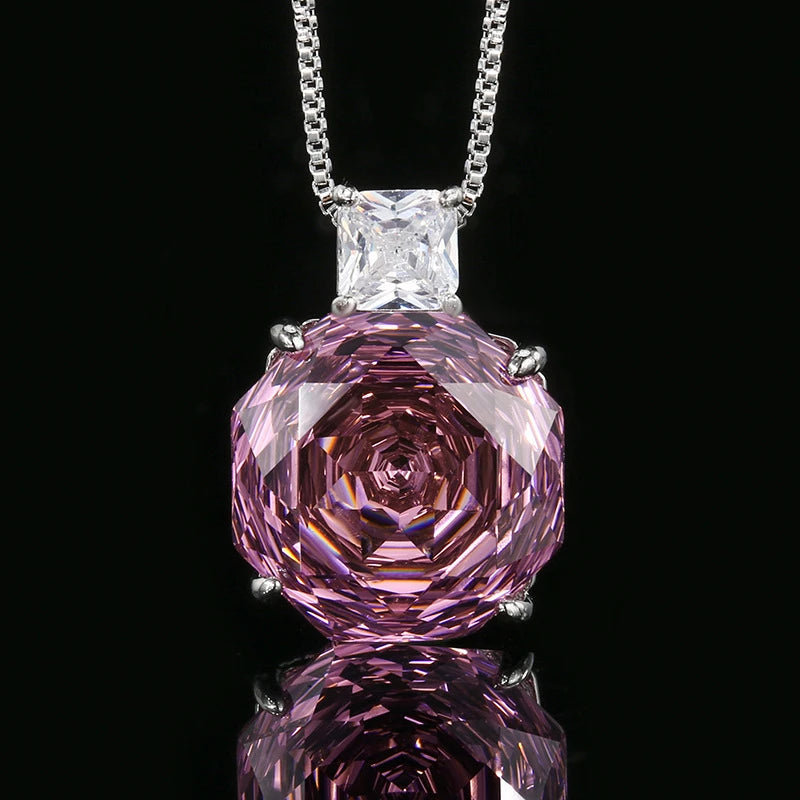 3-teiliges Schmuckset mit Zirkonia — Rosé, Blumendesign