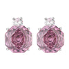 3-teiliges Schmuckset mit Zirkonia — Rosé, Blumendesign
