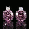 3-teiliges Schmuckset mit Zirkonia — Rosé, Blumendesign