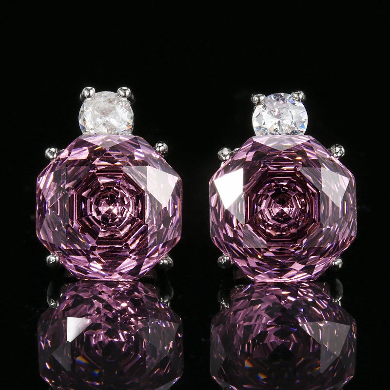 3-teiliges Schmuckset mit Zirkonia — Rosé, Blumendesign