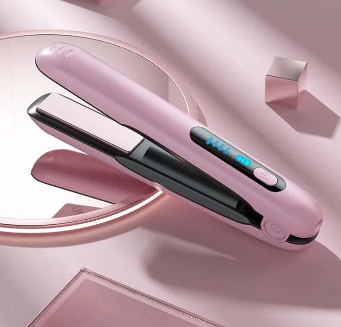 Kabelloser Haarglätter — 2-in-1 Glätten & Locken, USB Wiederaufladbar