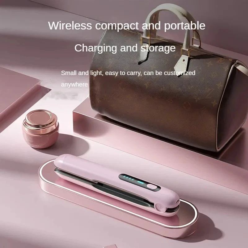 Kabelloser Haarglätter — 2-in-1 Glätten & Locken, USB Wiederaufladbar