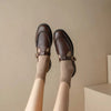 Damen Mary-Jane Schuhe aus Leder — Retro-Stil