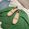 Damen Vintage Loafer aus Leder — Blockabsatz