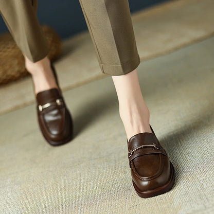 Damen Loafer mit Blockabsatz