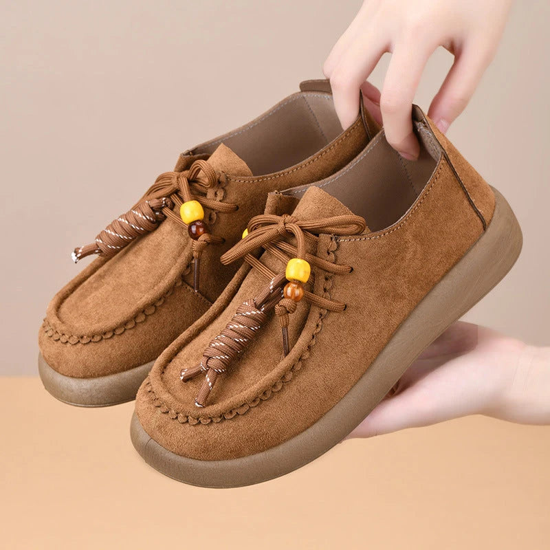 Damen Vintage Flats — Flacher Absatz, Herbst-Design