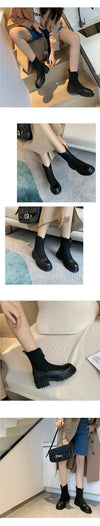 Damen Ankle Boots — Gefüttert, Chunky Sohle
