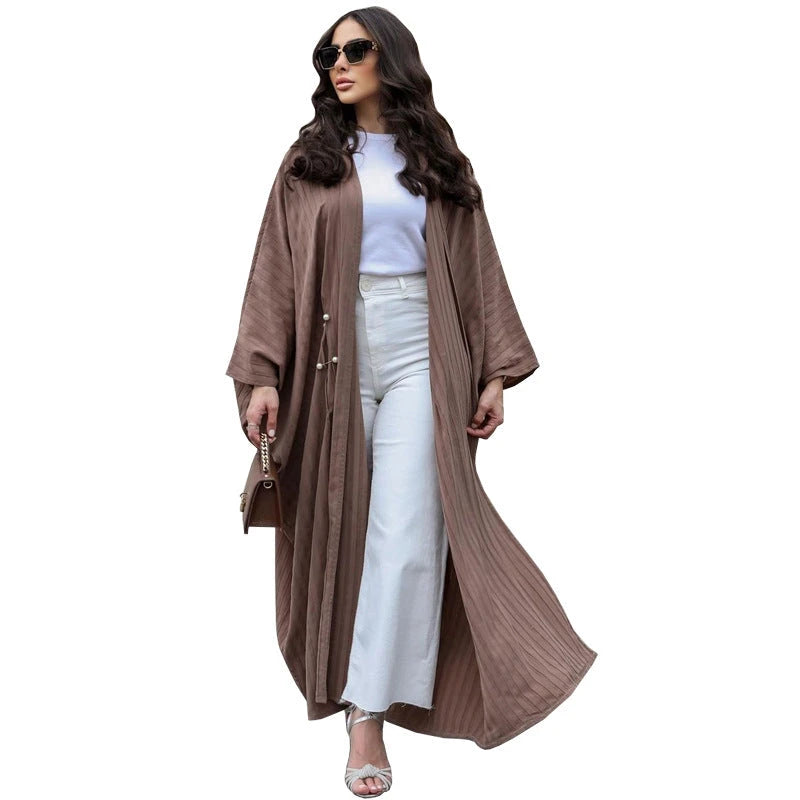 Gestreifte Modische Abaya Strickjacke