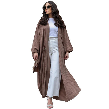 Gestreifte Abaya-Strickjacke
