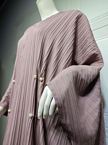 Gestreifte Abaya-Strickjacke