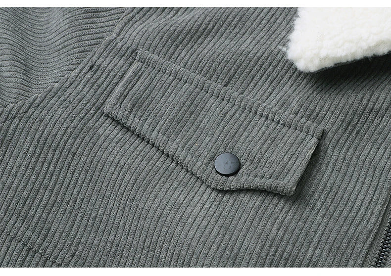 Gefütterte Winter Fleecejacke mit Taschen