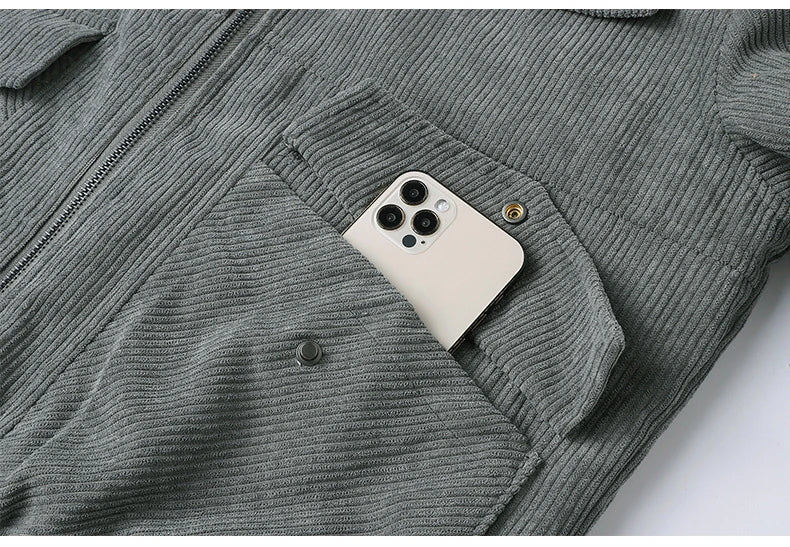 Gefütterte Winter Fleecejacke mit Taschen