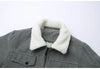 Gefütterte Winter Fleecejacke mit Taschen