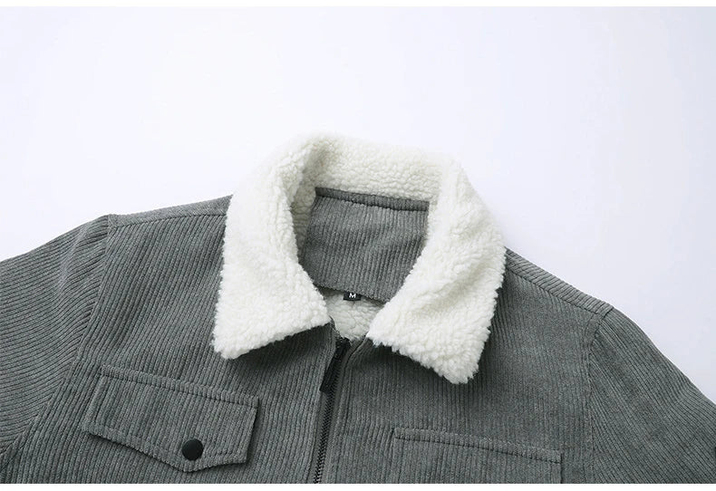 Gefütterte Winter Fleecejacke mit Taschen