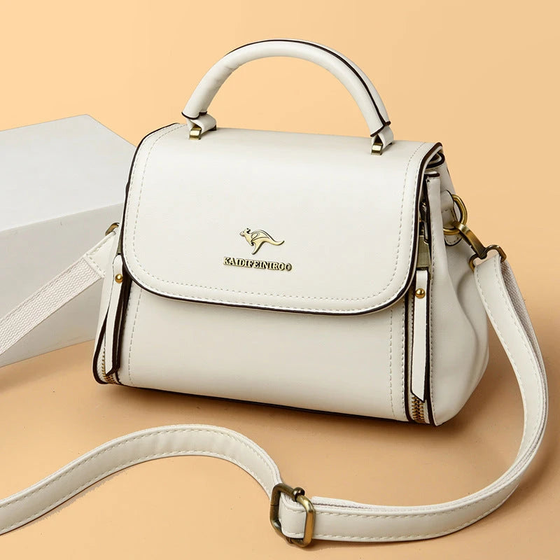 Texturierte Retro Schultertasche