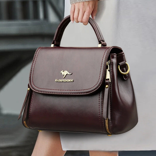 Texturierte Retro Schultertasche
